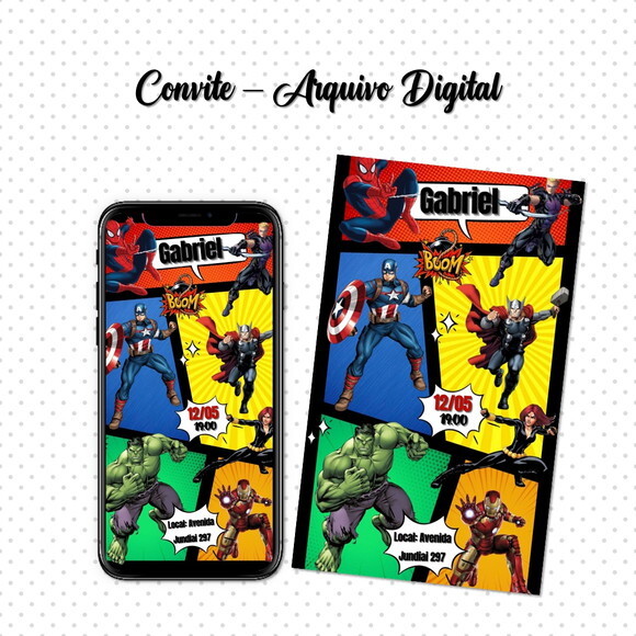 Convite Digital Vingadores 04