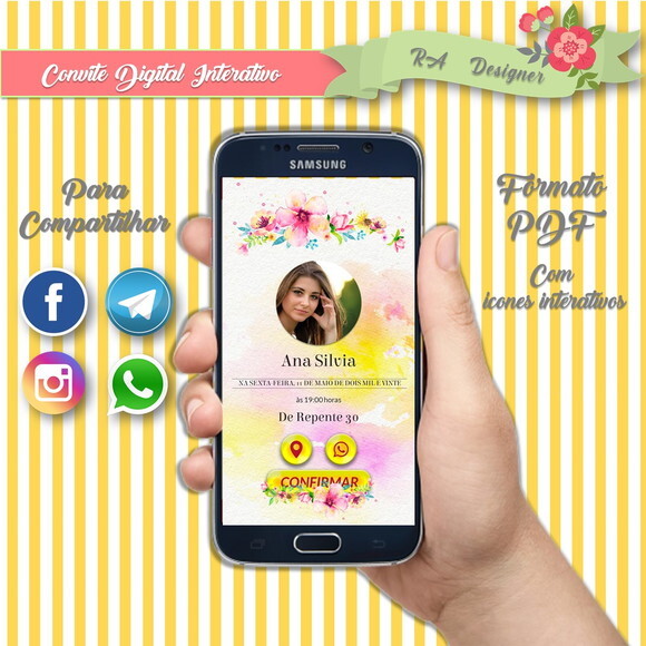 Convite Interativo Adulto Feminino