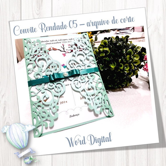 Convite Rendado - Arquivo de Corte Studio 05