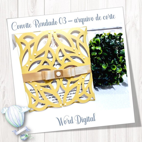 Convite Rendado - Arquivo de Corte Studio 03