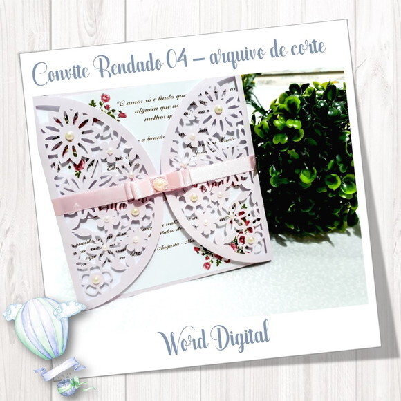 Convite Rendado - Arquivo de Corte Studio 04
