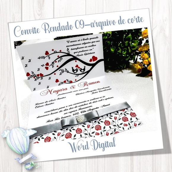 Convite Rendado - Arquivo de Corte Studio 09