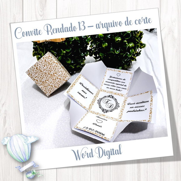 Convite Rendado - Arquivo de Corte Studio 13