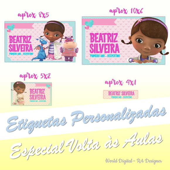 Etiquetas Escolares Personalizadas - Dra. Brinquedos