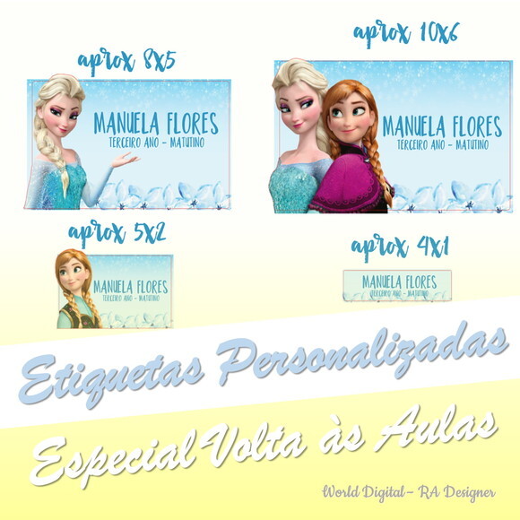Etiquetas Escolares Personalizadas - Frozen