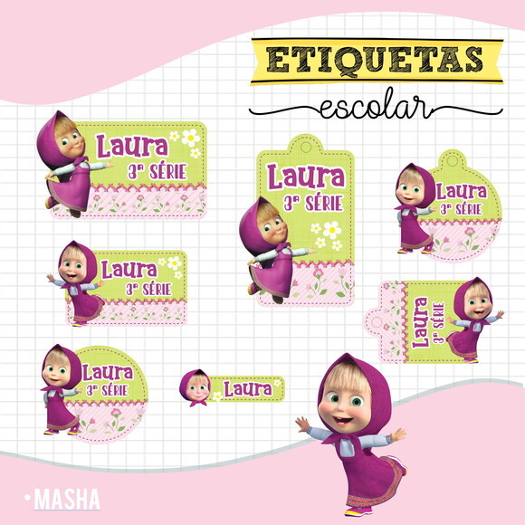 Etiquetas Escolares Personalizadas - Masha