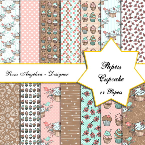 Kit Arquivo Digital - Papéis Cupcake