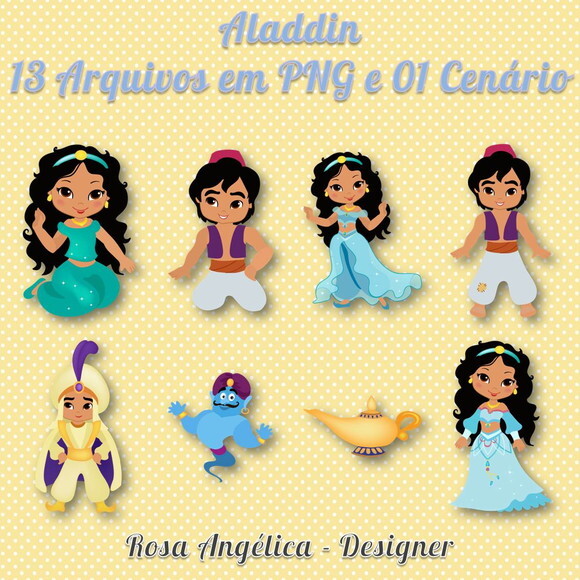 Kit Arquivo Digital em PNG Aladdin