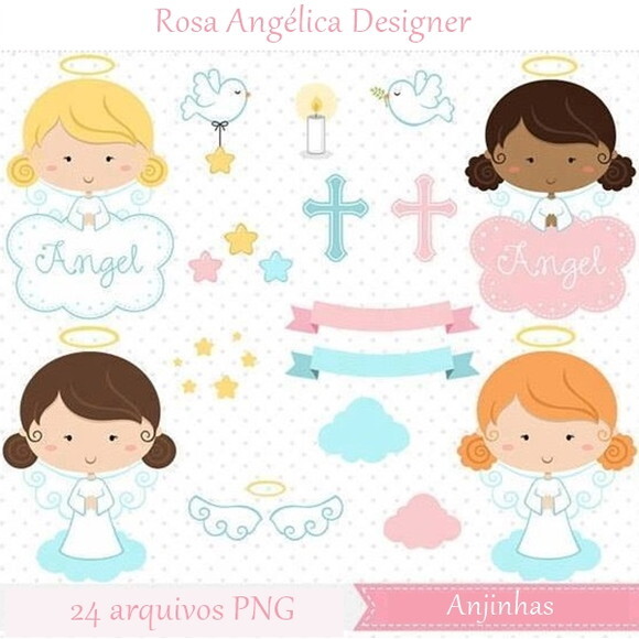Kit Arquivo Digital em PNG Anjinhas
