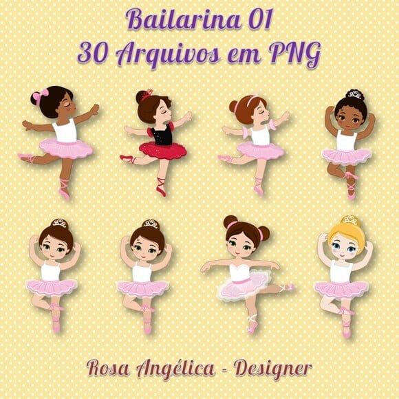 Kit Arquivo Digital em PNG Bailarina 01