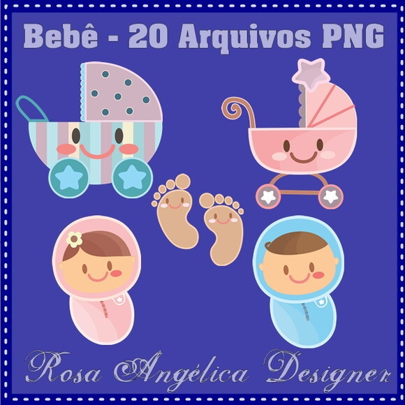 Kit Arquivo Digital em PNG Bebê