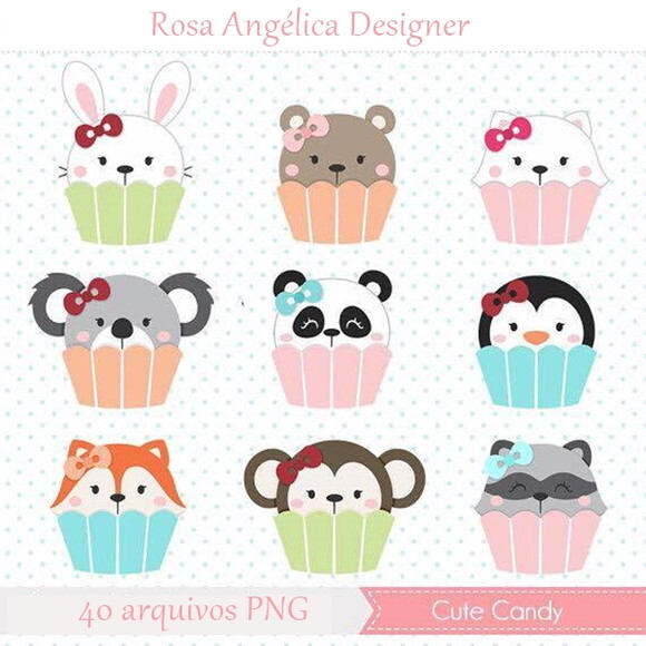 Kit Arquivo Digital em PNG Candy Cute
