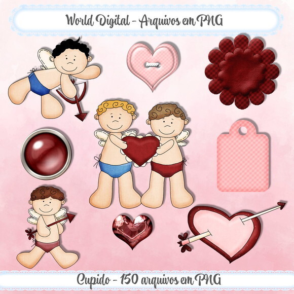 Kit Arquivo Digital em PNG Cupido