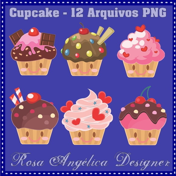 Kit Arquivo Digital em PNG Cupcake