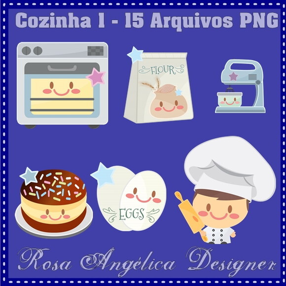 Kit Arquivo Digital em PNG Cozinha 1