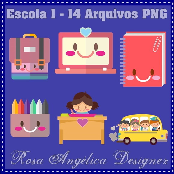 Kit Arquivo Digital em PNG Escola 1