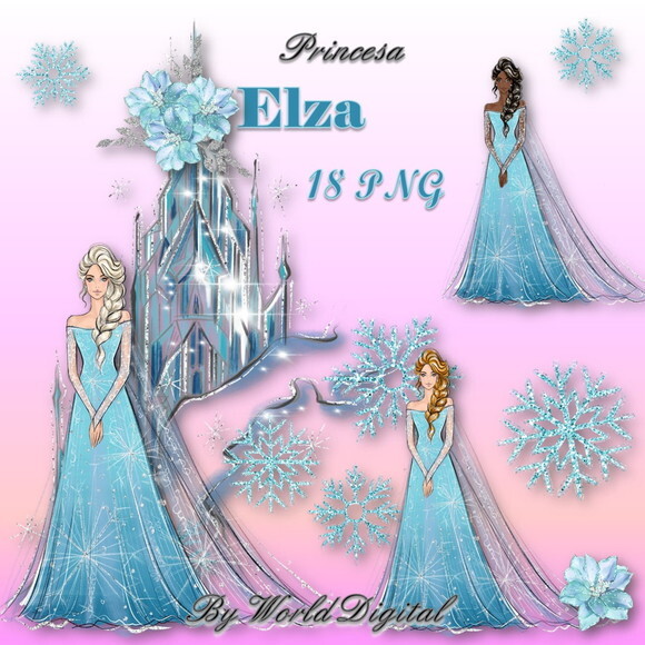 Kit Arquivo Digital em PNG Especial Princesa Elza