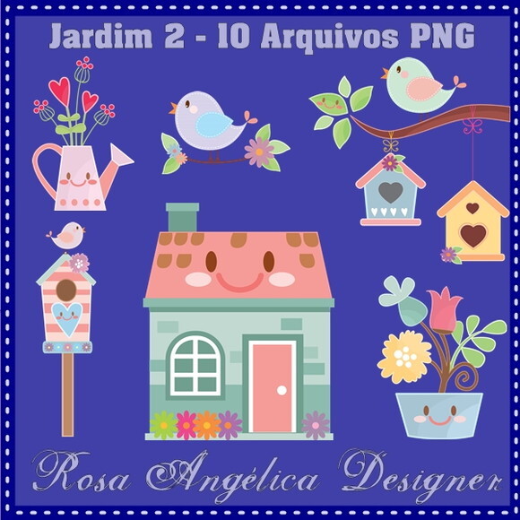 Kit Arquivo Digital em PNG Jardim 2