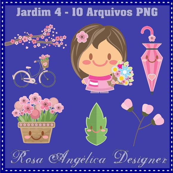 Kit Arquivo Digital em PNG Jardim 4