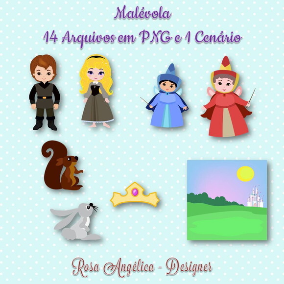 Kit Arquivo Digital em PNG Malévola