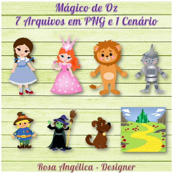 Kit Arquivo Digital em PNG Mágico de Oz