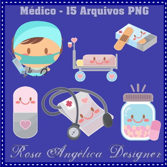 Kit Arquivo Digital em PNG Médico