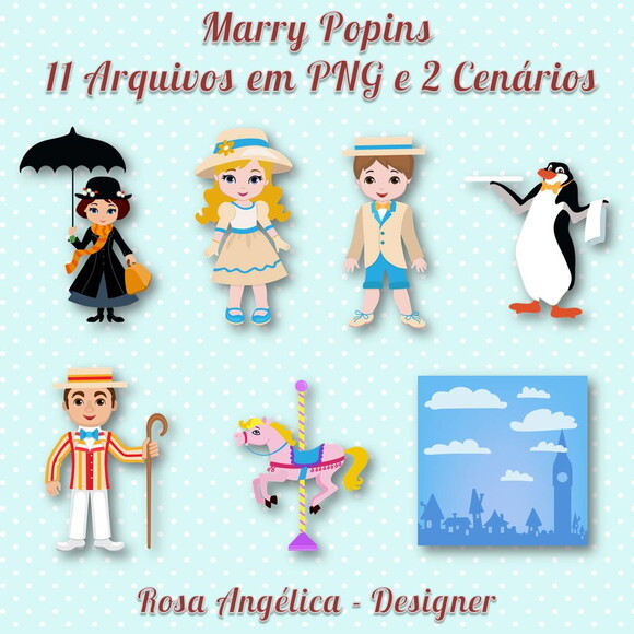 Kit Arquivo Digital em PNG Marry Popins