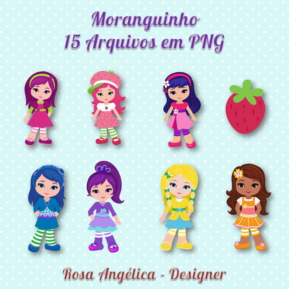 Kit Arquivo Digital em PNG Moranguinho