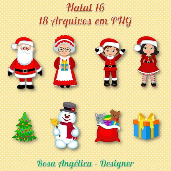 Kit Arquivo Digital em PNG Natal 16