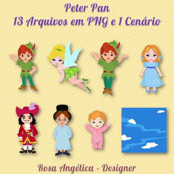 Kit Arquivo Digital em PNG Peter Pan