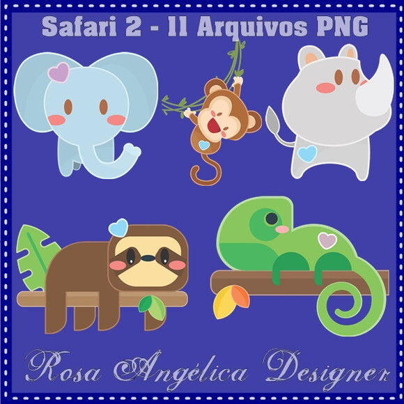 Kit Arquivo Digital em PNG Safari 02