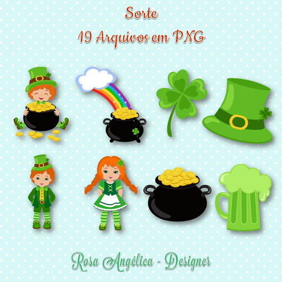 Kit Arquivo Digital em PNG Sorte