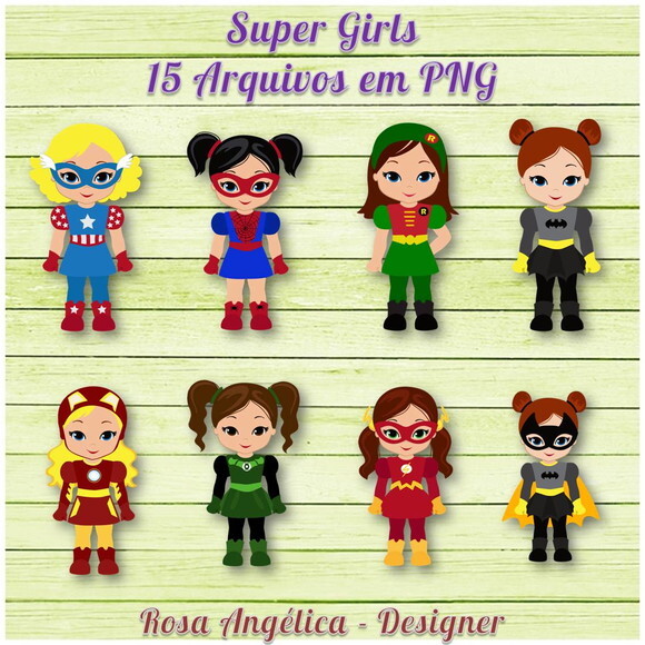 Kit Arquivo Digital em PNG Super Girls