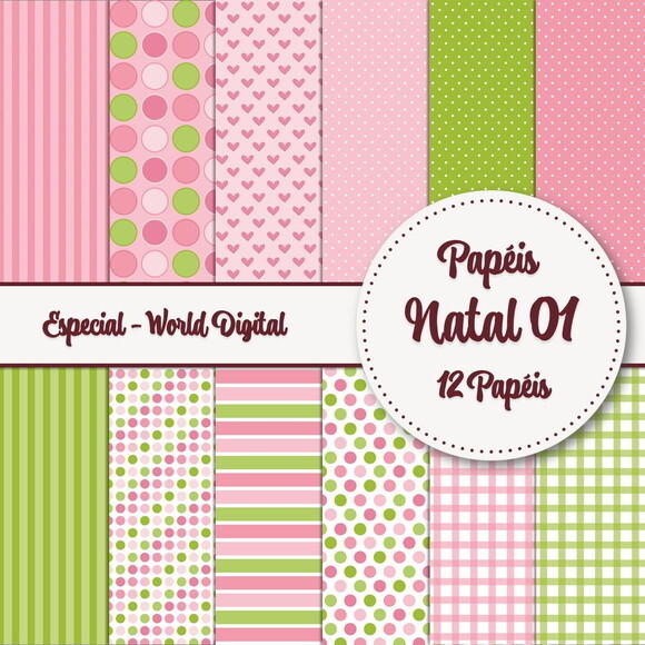 Kit Arquivo Papéis Digitais - Especial Natal 01