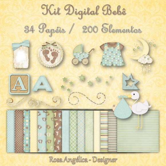Kit Digital Bebê Menino