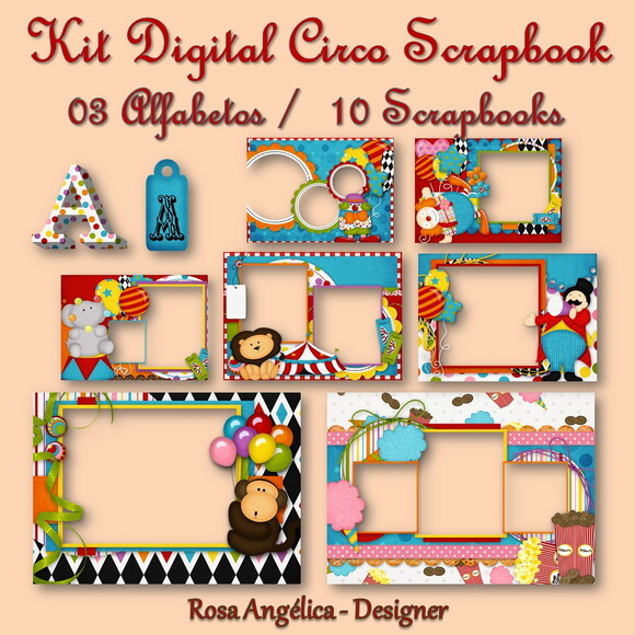 Kit Digital Circo Scrapbook