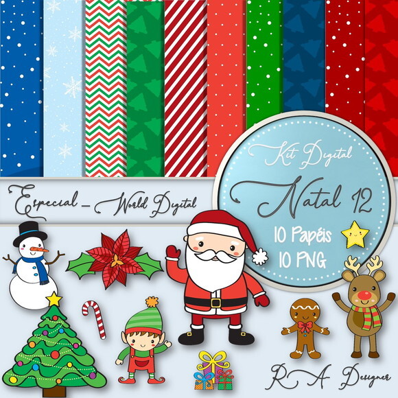 Kit Digital Completo Especial Natal 12
