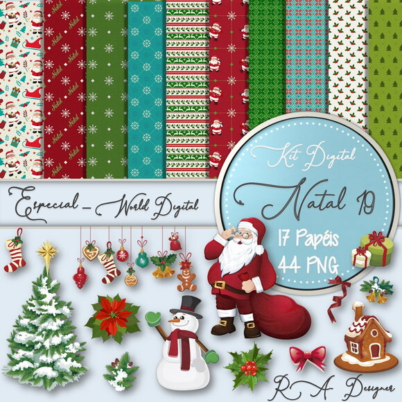 Kit Digital Completo Especial Natal 19