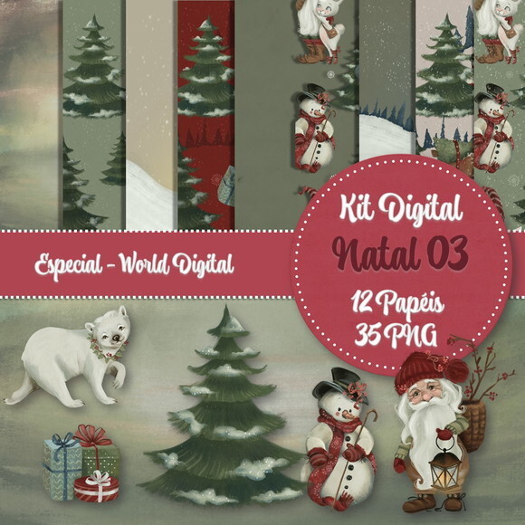 Kit Digital Completo Especial Natal 03