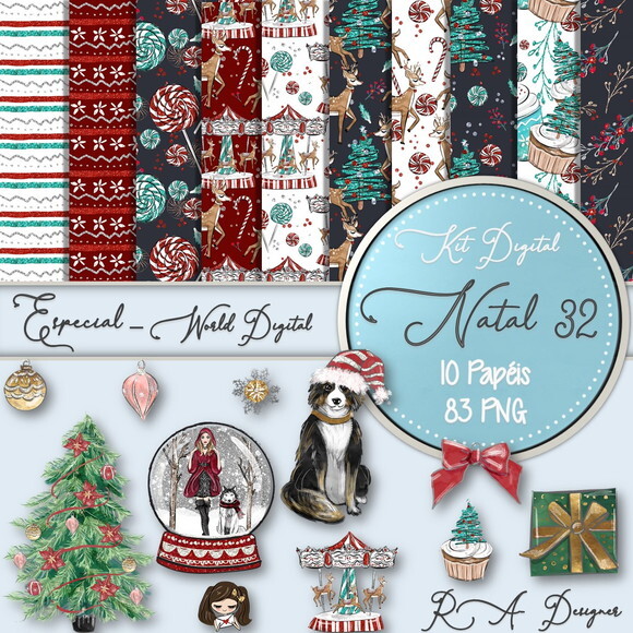 Kit Digital Completo Especial Natal 32