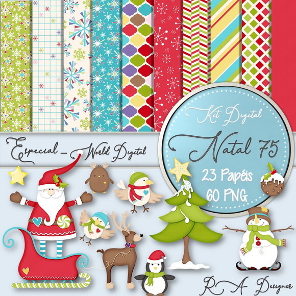 Kit Digital Completo Especial Natal 75