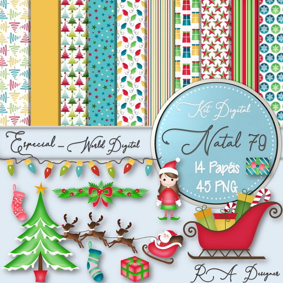 Kit Digital Completo Especial Natal 79
