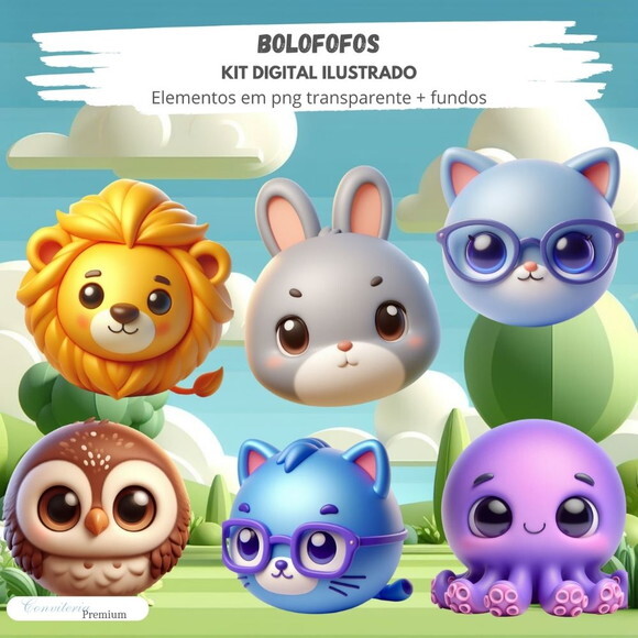 Kit Digital Completo Ia em 3d - Bolofofos + 1 Brinde