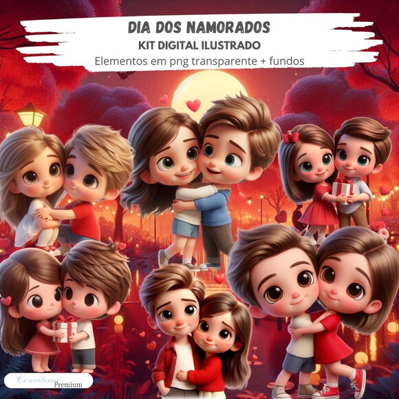 Kit Digital Completo Ia em 3d - Dia dos Namorados + 1 Brinde