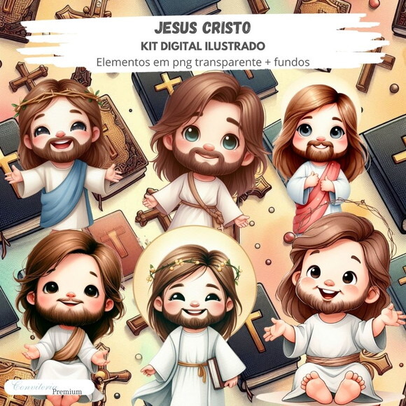 Kit Digital Completo Ia em 3d - Jesus Cristo + 1 Brinde