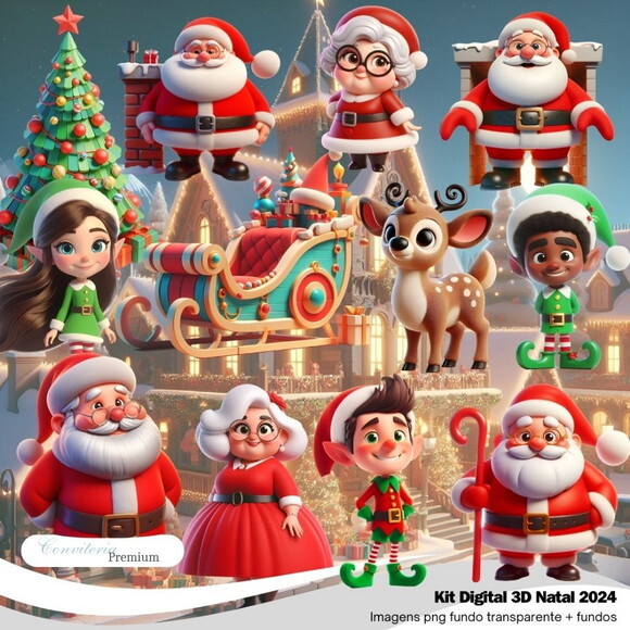 Kit Digital Completo Ia em 3d - Natal + 1 Brinde