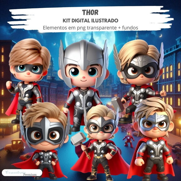 Kit Digital Completo Ia em 3d - Thor + 1 Brinde