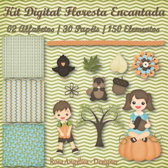 Kit Digital Floresta Encantada