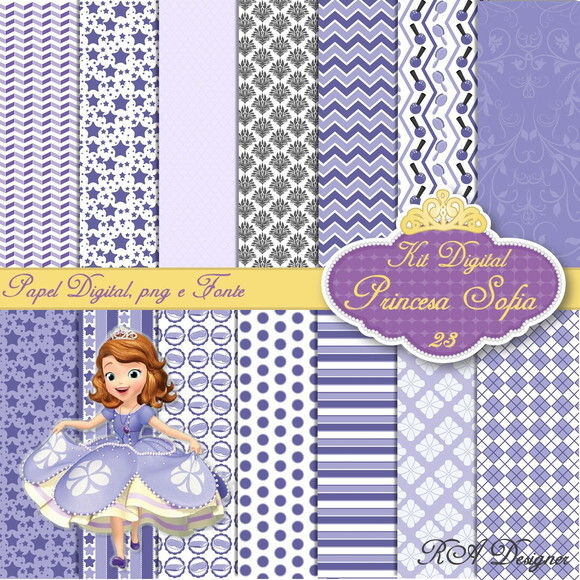 Kit Digital Tema Princesa Sofia 23