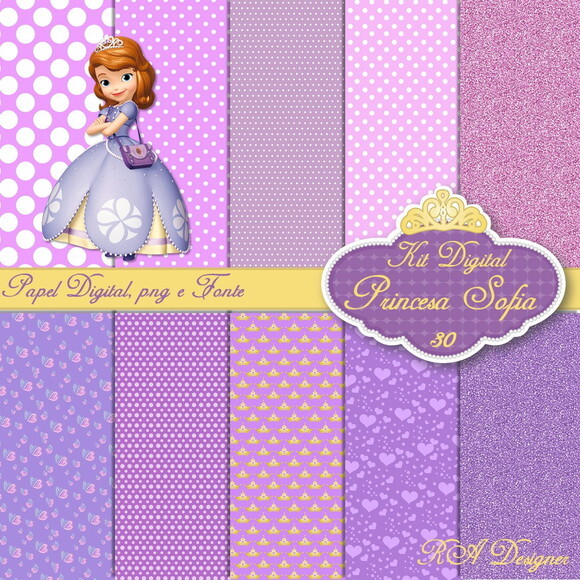 Kit Digital Tema Princesa Sofia 30